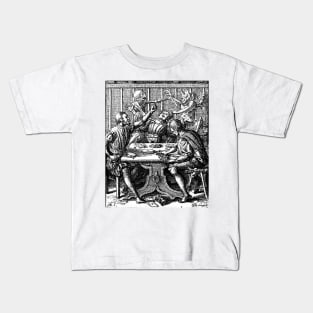 The Gambler, the Dance of Death - Hans Holbein Kids T-Shirt